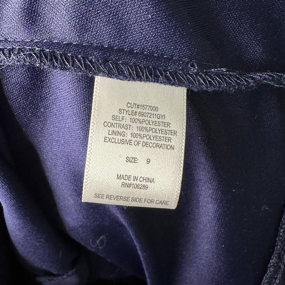 Trixxi Navy Blue Beaded Cocktail Mini Dress Size 9 - Picture 7 of 7